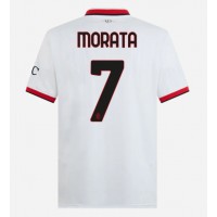 AC Milan Alvaro Morata #7 Vonkajší futbalový dres 2024-25 Krátky Rukáv